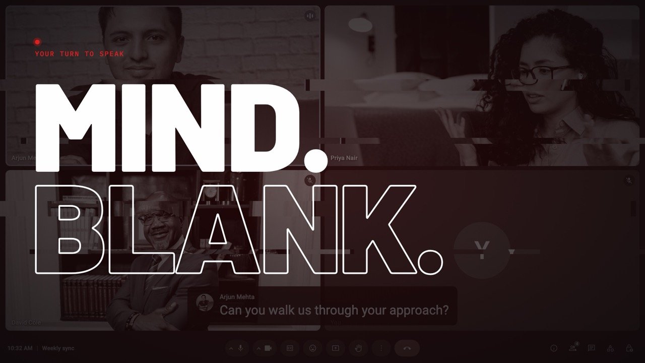 Mind blank on a call. The opening of the AlphaView AI video